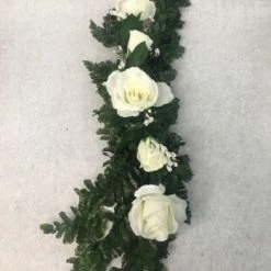 Something Blue Wedding DECOR Swag Floral White/Green Size 24" FLORAL