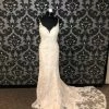 Something Blue WEDDING DRESSES Stella York 6769 Women's Wedding Dress Lace Nude Size 10 Sheath