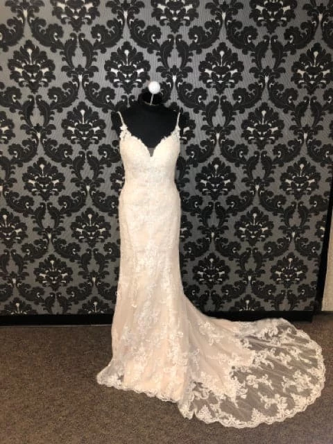 Something Blue WEDDING DRESSES Stella York 6769 Women's Wedding Dress Lace Nude Size 10 Sheath 3 Something Blue WEDDING DRESSES Stella York 6769 Women's Wedding Dress Lace Nude Size 10 Sheath