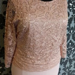 Something Blue Miss Cristina 2954 Formal Lace/ Poly Spandex Blush Size 3XL FORMAL/MOTHER'S DRESSES