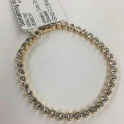 Something Blue Wedding Jewelry Cubic Zirconia Gold Bracelet JEWELRY