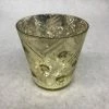 Something Blue At Home Candle Holder Mercury Glass Champagne Size 4" CANDLES DECOR