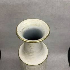 Something Blue DECOR Hobby Lobby Vase Metal White & Gold Size 21.25" VASES