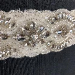 Something Blue Davids Bridal Belt Rhinestone Ivory