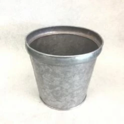 Something Blue Container Galvanized Silver Size 6.25"x7" CONTAINER