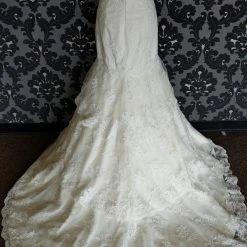 Something Blue Tara Keely Wedding Dress Size 8 Lace Ivory Strapless Mermaid Sweetheart WEDDING DRESSES