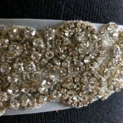 Something Blue Augusta Jones Belt Rhinestone Silver Size 16 BELTS