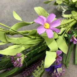 Something Blue Garland Greenery Green/Purple Size 5' GARLAND DECOR