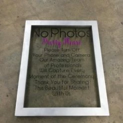 Something Blue Wedding Sign Size 30"x24" Wood/Glass Silver/Purple SIGNS DECOR