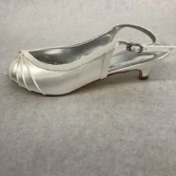 Something Blue Women Heels Satin Ivory Size 8.5 SHOES