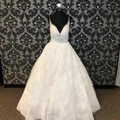 Something Blue Calla Blanche CORINTHE 18114 Women's Wedding Dress Lace Ivory Size 12