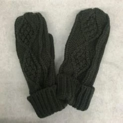 Something Blue Wedding Panache Green Knit Mittens