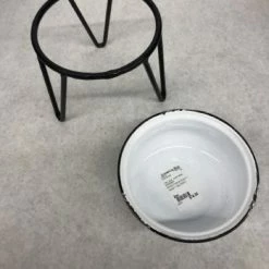 Something Blue DECOR CBK Bowl Iron/Enamel White/Black Size 2pc CONTAINER