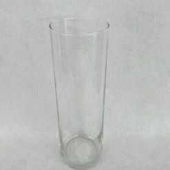 Something Blue Cylinder Vase Size 10.5" Glass Clear Cylinder VASES DECOR