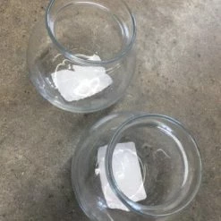 Something Blue Wedding Vase Glass Clear Size 4" Fishbowl VASES DECOR