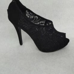 Something Blue Shoe Size 8 Lace Black SHOES