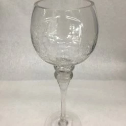 Something Blue Kirkland's Candle Holder Crackle Glass Clear Size 14" CANDLES DECOR