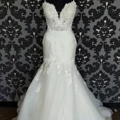 Something Blue Martina Liana 906 Wedding Dress Size 10 Satin/Tulle Ivory Sleeveless Mermaid