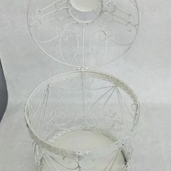 Something Blue Birdcage Size 19"x10" Metal Whitewash RENTAL NEW ARRIVALS