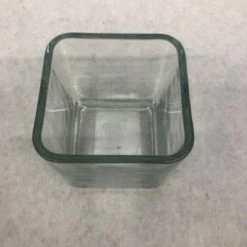 Something Blue Vase Glass Celery Size 3.5"x3.5"x3.25" VASES DECOR