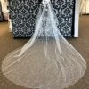 Something Blue Cathedral Ivory Tulle With Lace And Pearl Blusher Veil