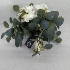 Something Blue Bouquet Floral/Greenery White & Green Size 13" FLORAL