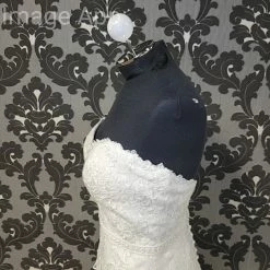 Something Blue Allure Bridal D268 Women's Wedding Dress Sequin Lace Ivory AS IS HOLE IN TRAIN