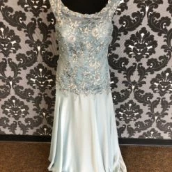 Something Blue Size 16 Blue Smoke Montage Floor Lace/Chiffon Sleeveless FORMAL/MOTHER'S DRESSES