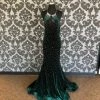 Something Blue NEW ARRIVALS Jovani Prom Dress Velvet Emerald Size 4 PROM CLEARANCE