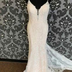 Something Blue Stella York 6574IV Size 14 Lace With Beading Ivory Fit & Flare
