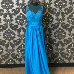 Something Blue FORMAL/MOTHER'S DRESSES Belsoie L174005 Women's Silk Formal Ocean Size 10 Floor