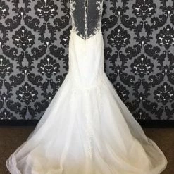 WEDDING DRESSES Size 12 Ivory Alfred Angelo Lace Lace Mermaid Sweetheart