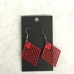 Something Blue B&B Earrings Wood Medium