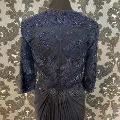 Something Blue FORMAL/MOTHER'S DRESSES Montage 116672 Formal Chiffon/Lace Navy Size 14