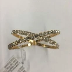 Something Blue Wedding Crystal Avenue 83181CR-G Jewelry Metal/Rhinestone Gold Bracelet JEWELRY