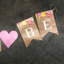 Something Blue His&Hers Banner Cardstock Pink/Beige/White SIGNS DECOR