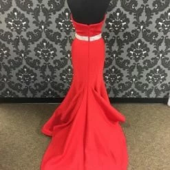Jovani Women's Prom Dress Polyester Red Size 6 Sweetheart Strapless