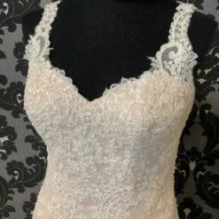 Something Blue WEDDING DRESSES Stella York 6343 Women's Wedding Dress Lace Ivory/Blush Size 10