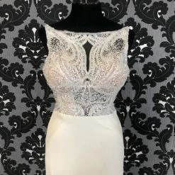 Something Blue WEDDING DRESSES Martina Liana 823 MAGNOLIA Women's Wedding Dress Crepe Ivory/Silver