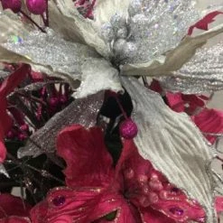 Something Blue Wedding Centerpiece Glass/Floral Pink/Silver Size 36