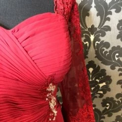 Something Blue Azazie IMPERIAL Women's Formal Chiffon/Lace Burgundy Size 18