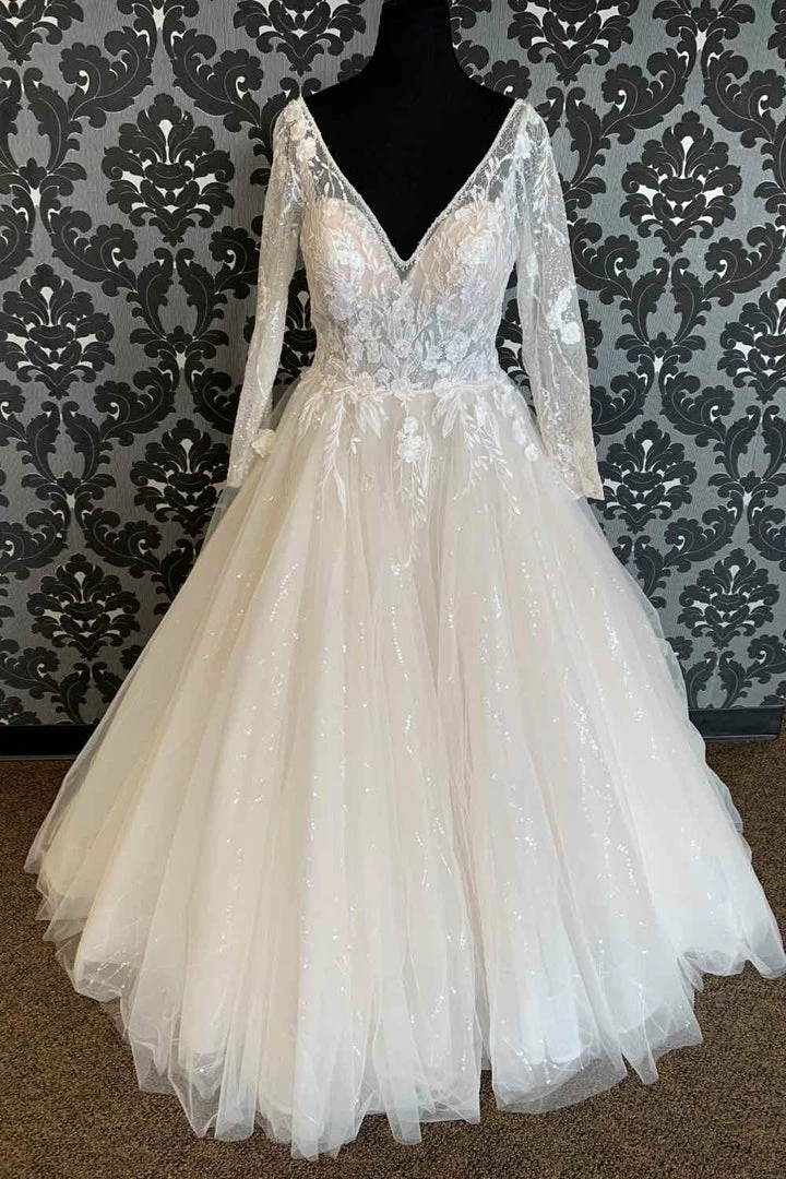 Something Blue Madison James MJ617 Ivory Tulle And Sequin Lace Ballgown With Long Sleeves WEDDING DRESSES 4 Something Blue Madison James MJ617 Ivory Tulle And Sequin Lace Ballgown With Long Sleeves WEDDING DRESSES