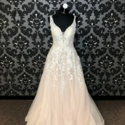 Something Blue Stella York 6436 Women's Wedding Dress Lace/Tulle Ivory/Moscato