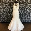 Something Blue Hitched Women's Sheath Wedding Dress Lace/Sequin Ivory Size 12 Highneck WEDDING DRESSES