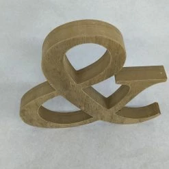 Something Blue Ampersand Sign Size 16"x16" Wood Brown SIGNS DECOR