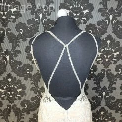 Something Blue Essense Of Australia D2432IV Wedding Dress Lace Size 10 AS IS SMALL HOLE ON HIP