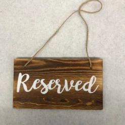 Something Blue Sign Wood Brown/White Size 5" X 9" SIGNS