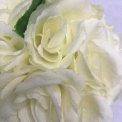 Something Blue Wedding Kissing Ball Roses Ivory Size 5" FLORAL DECOR