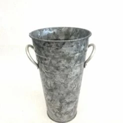 Something Blue DECOR Bucket Galvanized Silver Size 8.5"x5" CONTAINER