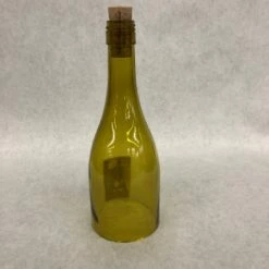 Something Blue Wine Bottle Glass Light Olive Size 9.5" GLASSWARE DECOR